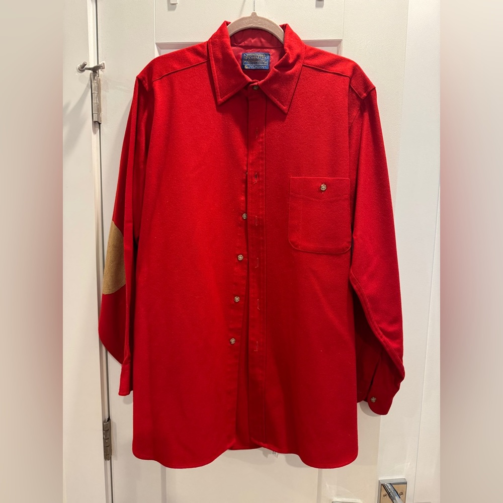 Vintage Pendleton Red Wool Button Up - image 1